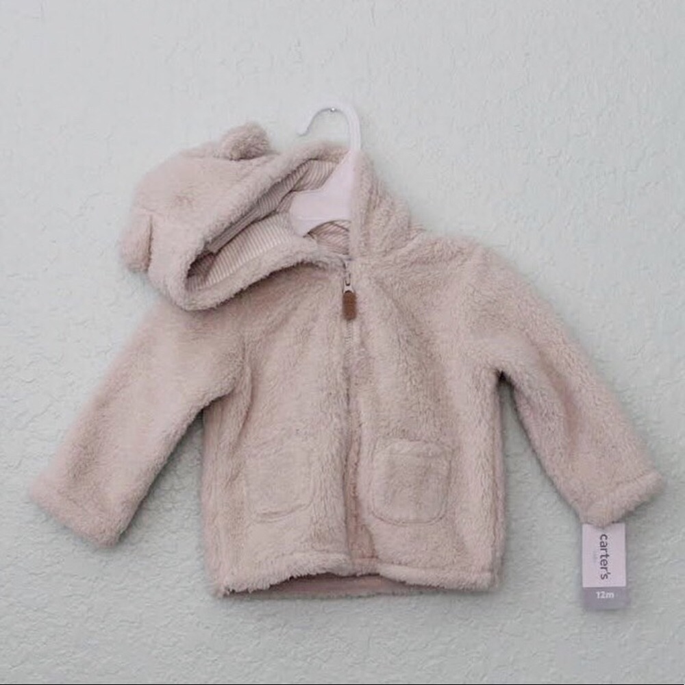 NWT Carter's Sherpa Hoodie Jacket Unisex Size 12M